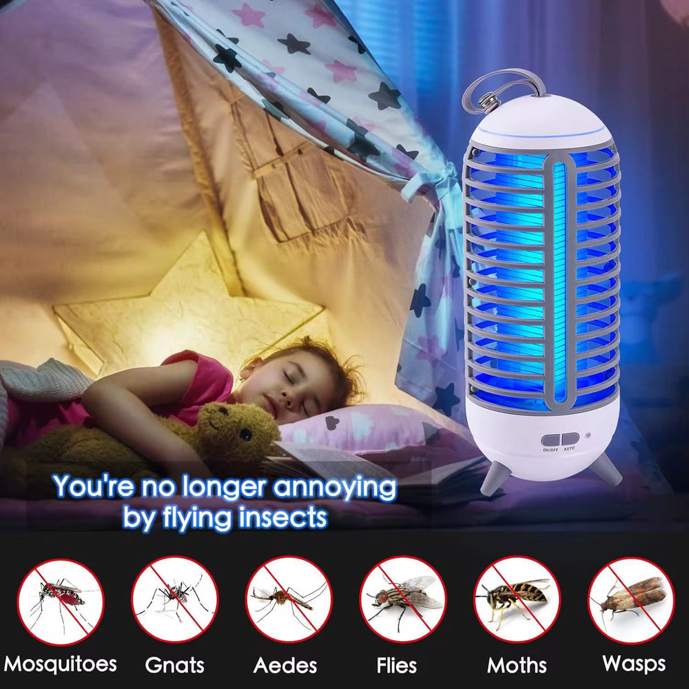 Premium Electric Insect Killer Lamp – Waterproof Mosquito Zapper with LED Light & Hanging Hook