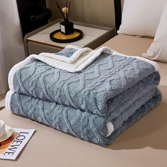 Double-Layer Ultra-Soft Blanket – Blue