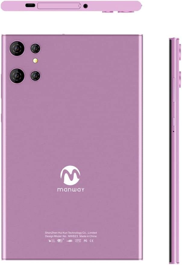 Manway 8-Inch IPS Screen Smart Tablet For Kids Micro SIM Android Tab with Bluetooth TWS Earphones and Zoom App Supported