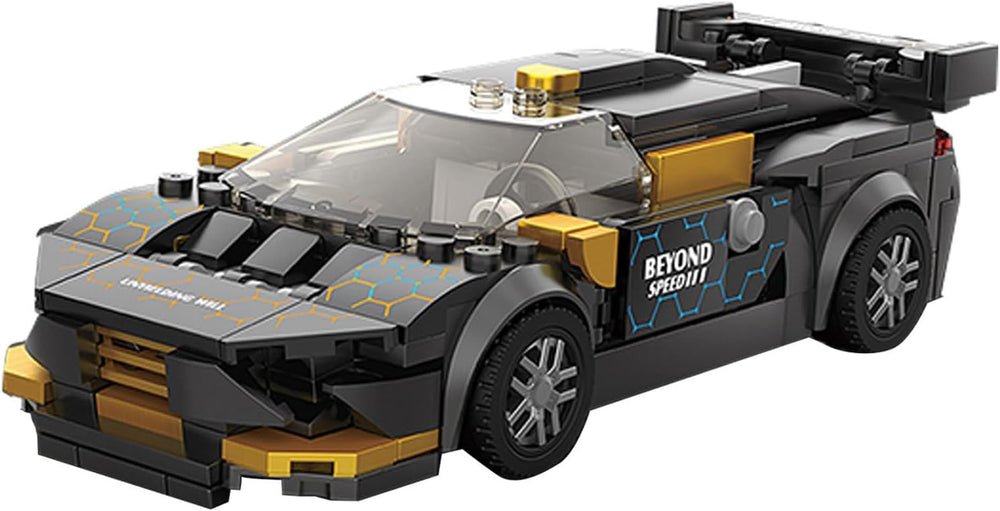 Sports Car Building Block Set – 355 Pieces Collectible Model with Display Case