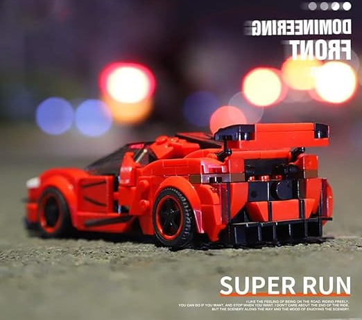 Sports Car Building Block Set – 313 Pieces Racing Car Model for Kids & Adults
