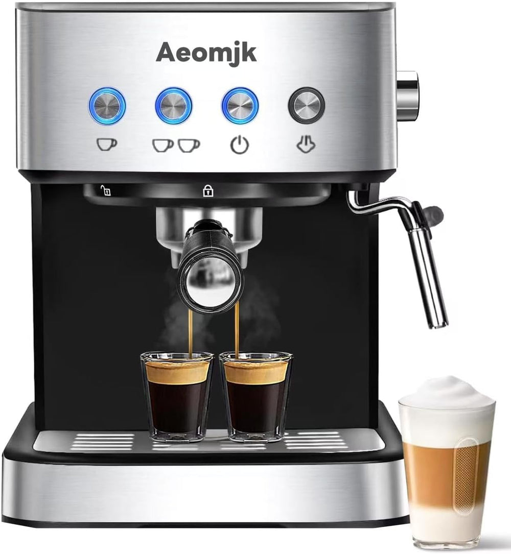 Professional Coffee Maker with Steam Wand for Cappuccino & Latte