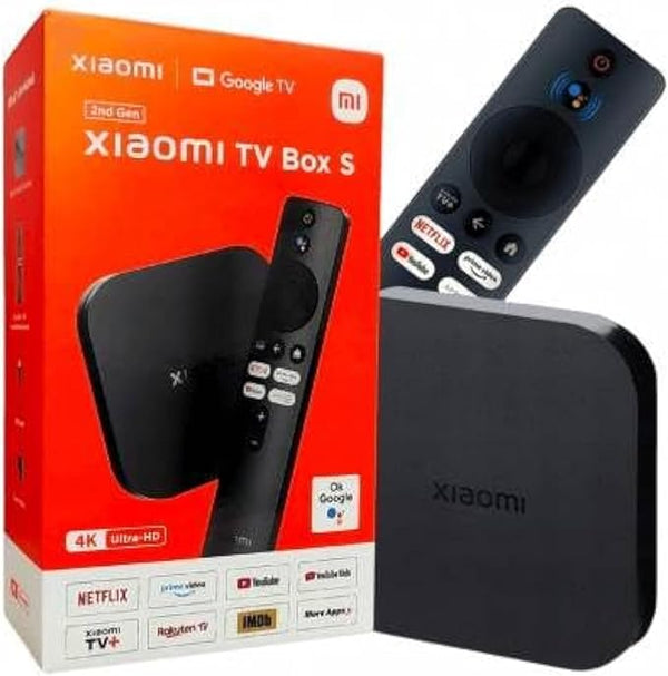 Xiaomi Mi Box S 3rd Gen) – 4K Ultra HD Streaming Media Player, Google TV & Assistant, Dual-Band WiFi, Remote Included –