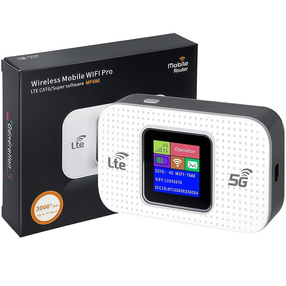 Portable 4G LTE WiFi Modem MF68E โ Pocket MiFi Hotspot with Colour Display, 300Mbps Speed, 3000mAh Battery & Type-C Fast Charging | Take Your Internet Anywhere