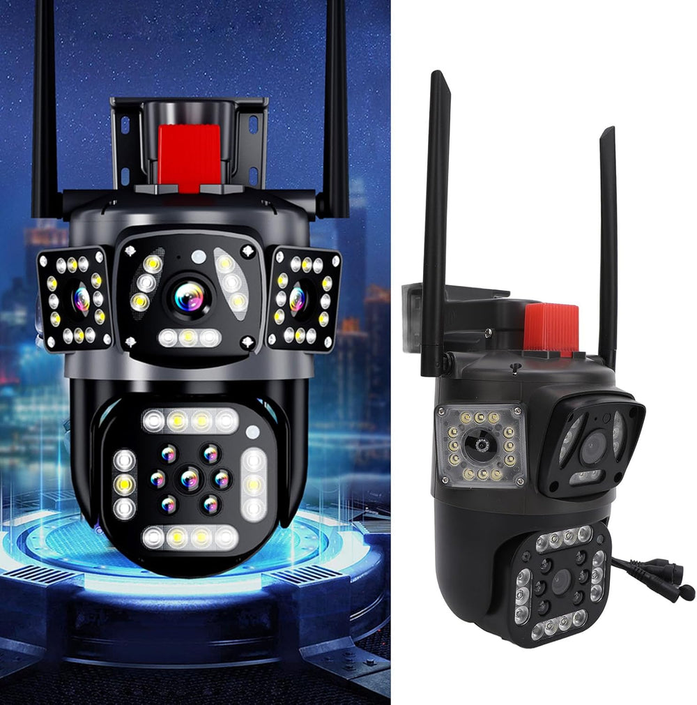 Pro HD 3-Lens Camera | 8MP | 4K Full Color | Night Vision Motion Detection | Wifi Security Camera Home