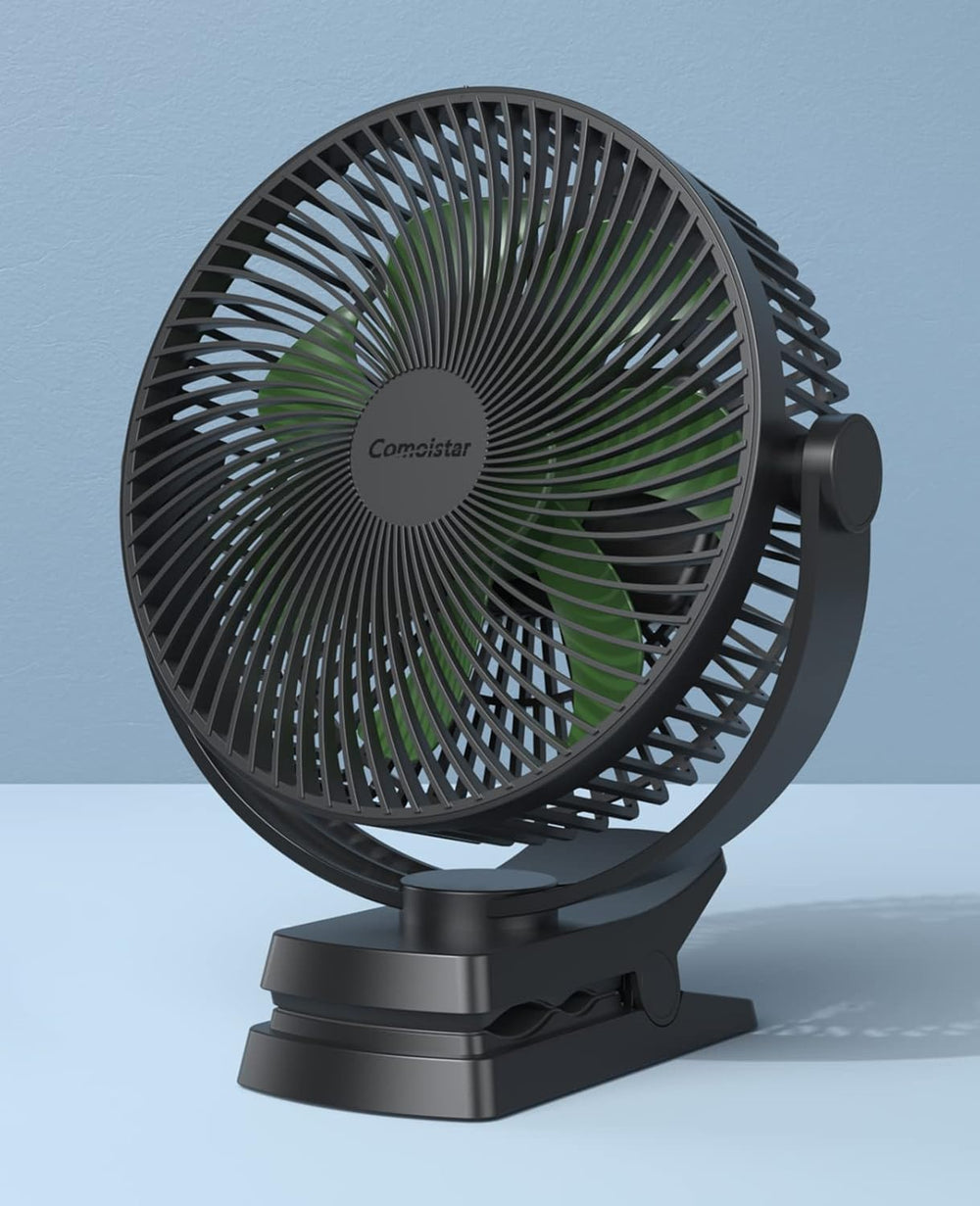 Portable 8.5" Clip Fan โ 10,000mAh, USB Rechargeable