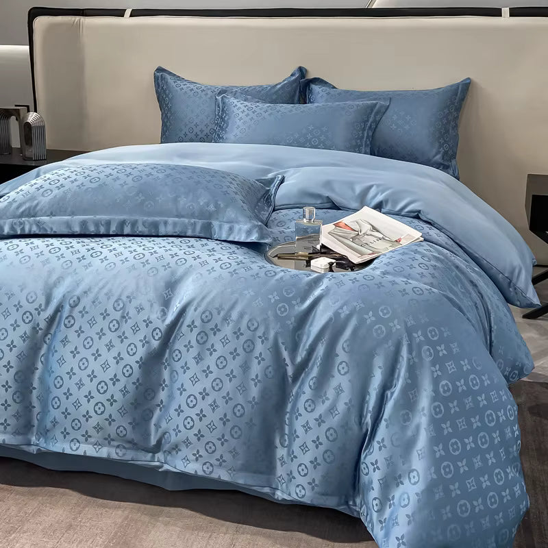 Italian Fashion 6-Piece Luxury Bedding Set – Blue