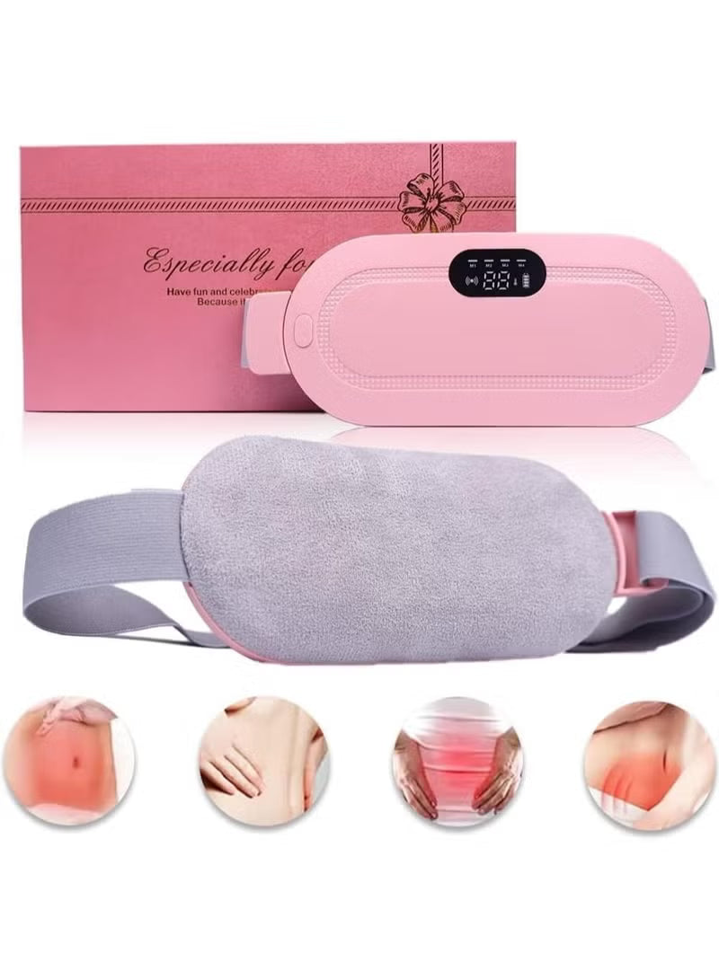 Portable Menstrual Heating Pad for Cramps Relief – Women’s Menstrual Pain Relief Device with 3 Heat Levels & 4 Massage M