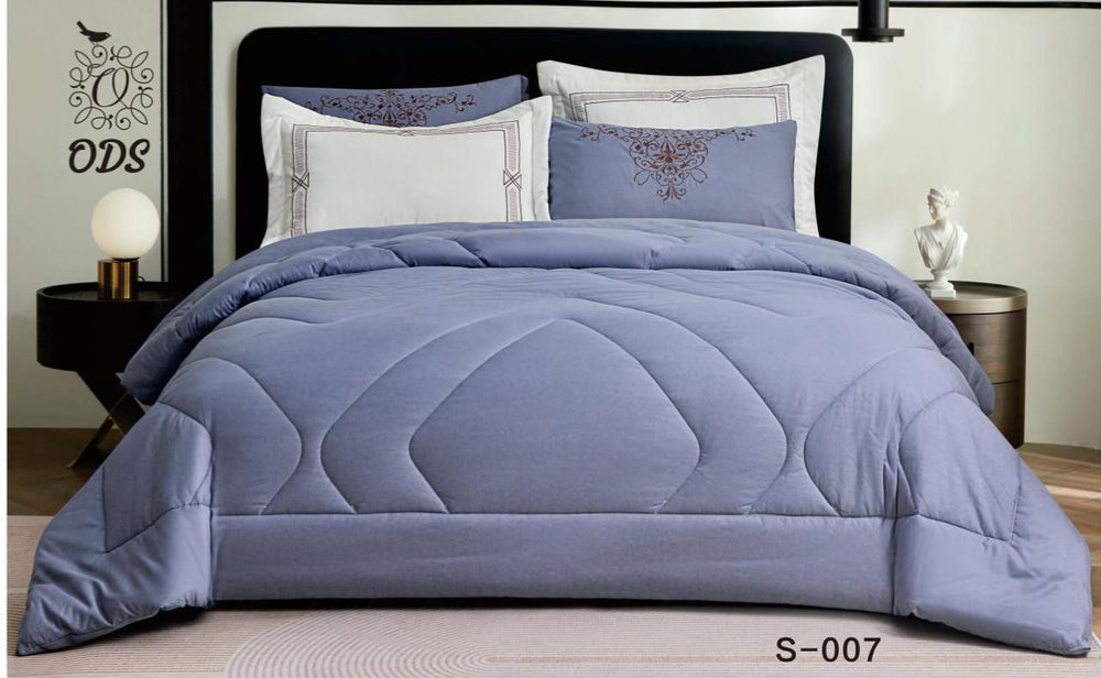 Luxury Comforter Set – 6PCS - BLUE - 100% Premium Cotton Fabric