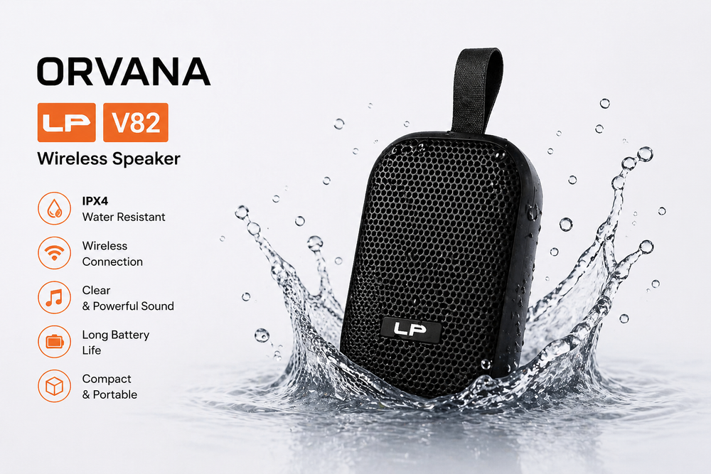 Portable Bluetooth Speaker – Portable Wireless Speaker with Deep Bass & IPX4 Water Resistance