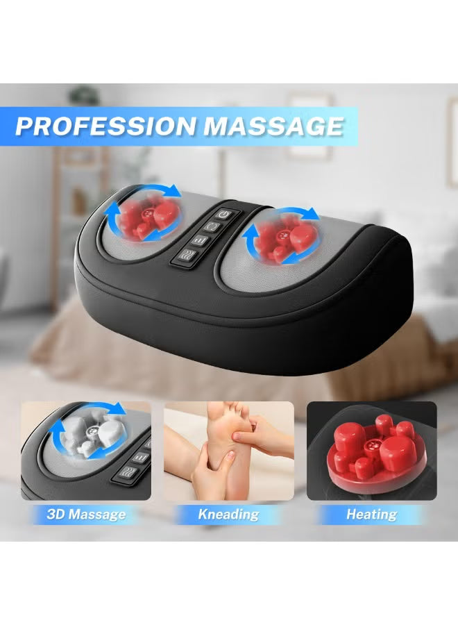 Foot & Calf Massager with Heat – Electric Kneading Massage Machine with Remote, 5 Modes & Adjustable Speed | Deep Tissue Relief, Perfect Gift for Mom, Dad & Loved Ones