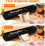 Original Automatic Food Saver Vacuum Sealer Machine – One-Touch Compact Sealer with 10 Bags