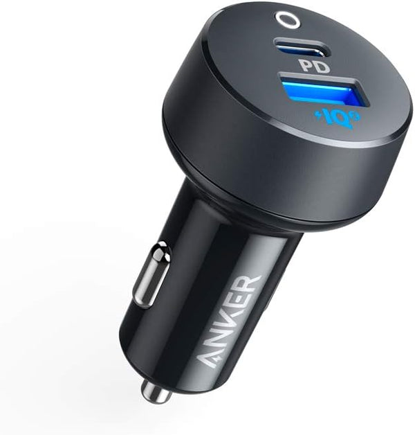 Anker 35W Dual-Port Fast Car Charger – USB-C PD + USB-A, Ultra-Fast Charging for iPhone, Samsung & More | Compact Car Adapter