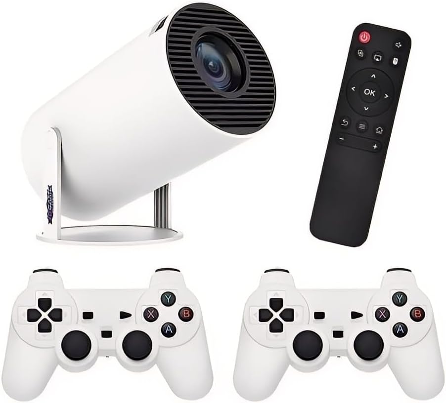 Game Projector 2-in-1 Professional Chip, Portable Projector with Wireless Controller