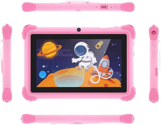 C idea CM88 Android Kids Smart Tablet 7-Inch Display Wi-Fi and Bluetooth Built-in Stand Kids Early Education Learning Ta