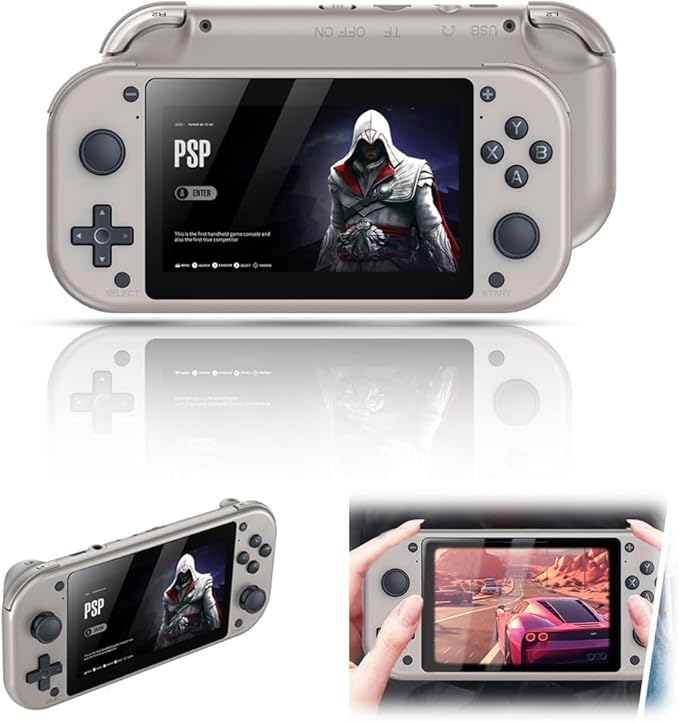 Azonee M17 Retro Handheld Game Console - 4.3" LCD Screen, 2000mAh Battery, 128GB with 20,000+ Classic Games, EmuELEC Sys