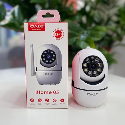 iHome 05 WiFi Security Camera – 1080P FHD, 355° Pan View, Night Vision, Motion Detection & Two-Way Audio