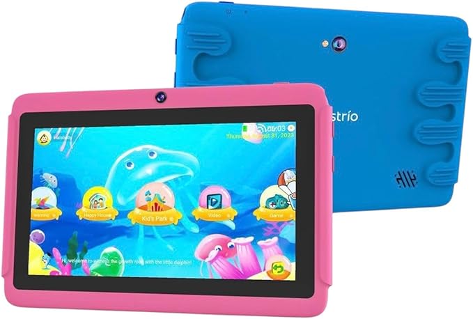 Bestrio S1 Kids Tablet, 7-inch IPS Display, 4GB RAM, 128GB Storage, Android 13.0, WiFi, 3000mAh Battery