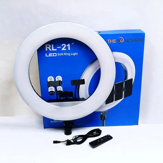 Professional LED Ring Light 14” RL-14 with Remote Control, Tripod & Phone Holder – Compact Lighting for Photo, Video & L