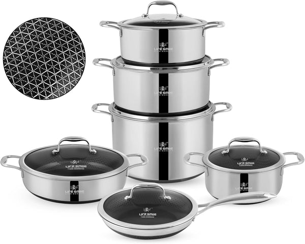 12-Piece Kitchen Cookware Set – Durable Non-Stick & Easy Clean