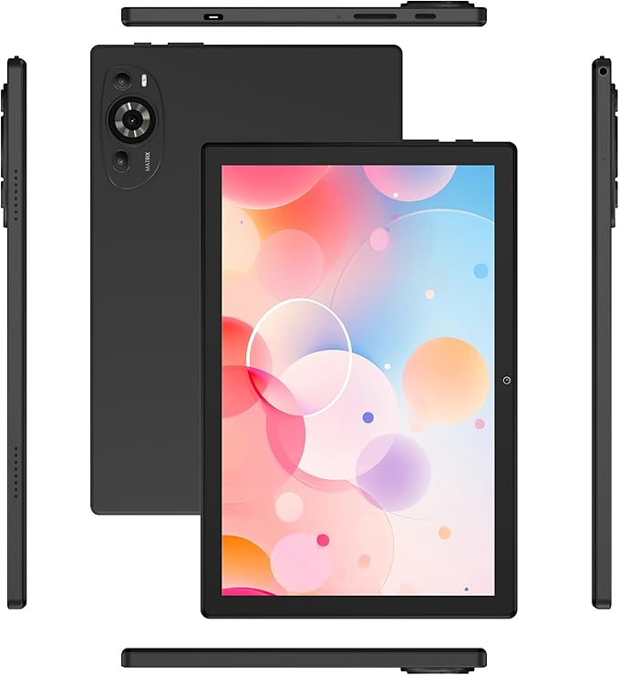 C idea 10.1" Smart Tablet CM8200 Plus, Android 14 Kids Computer Tab with Wiresless Keyboard and Protective Cover, Dual S