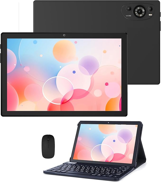 C idea 10.1" Smart Tablet CM8200 Plus, Android 14 Kids Computer Tab with Wiresless Keyboard and Protective Cover, Dual S