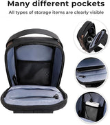 Men’s Anti-Theft Sling Bag – PU Leather Crossbody Shoulder Chest Bag, Large Size, Black & Gold