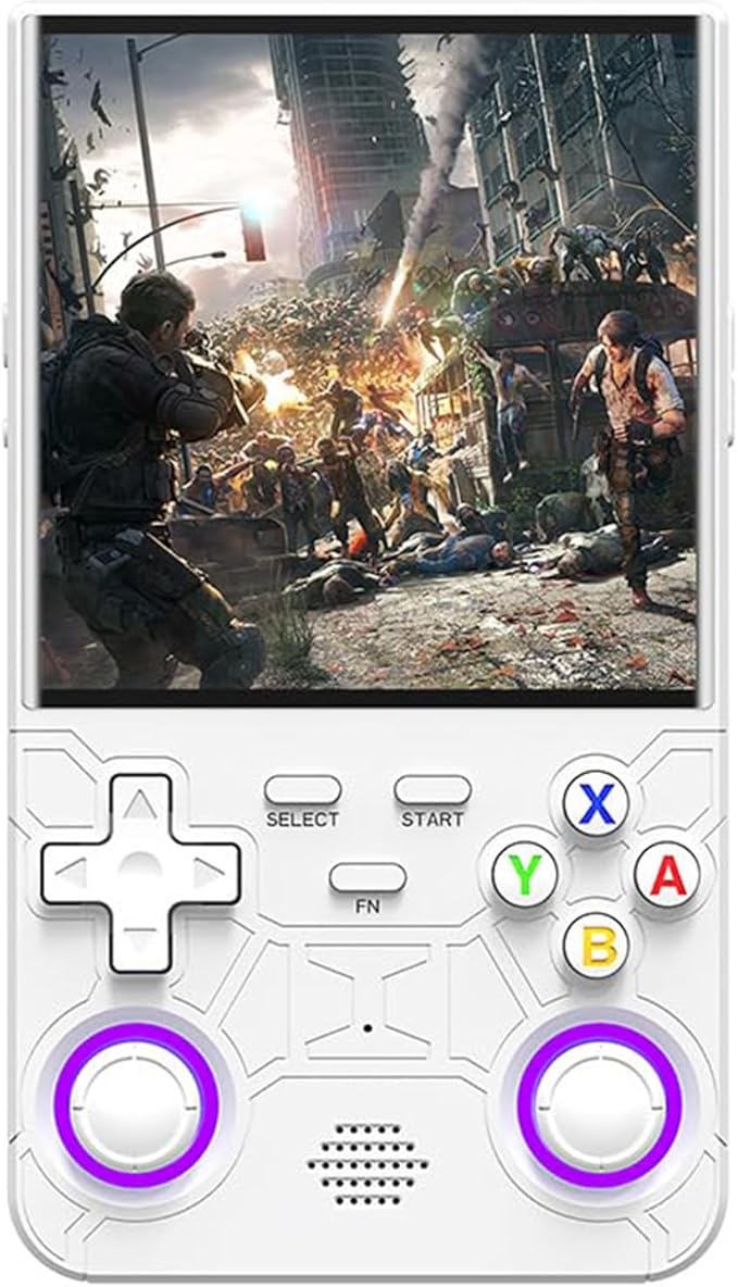 R36 Ultra Handheld Game Console, 4" IPS OCA Full Lamination Screen, 64GB Card with 20000+ Games, Linux System, RK3326 CP