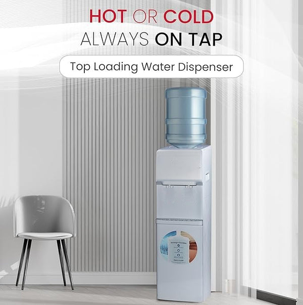 3-Tap Water Dispenser with Bottom Bottle Storage – Hot, Cold & Room Temperature