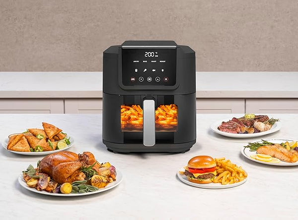 Nutricook Slim Air Fryer – 5 Presets + Clear Window