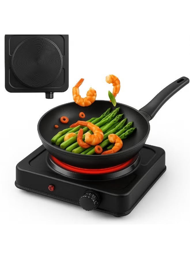 RAF Electric Stove 1000W Single Hot Plate – Portable Cooking Appliance with 5-Level Temperature Control & Overheat Prote