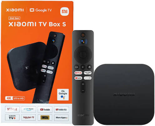 Original Xiaomi Mi Box S 2nd – 4K Ultra HD Streaming Media Player, Google TV & Assistant, Dual-Band WiFi, Remote Include