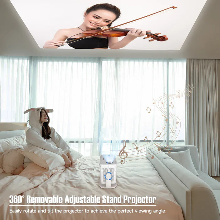Magcubic L018 Portable Projector | 400 ANSI, 1080P Native, Android14,4K Support. 180° Rotation, Auto keystone/focus, WiF