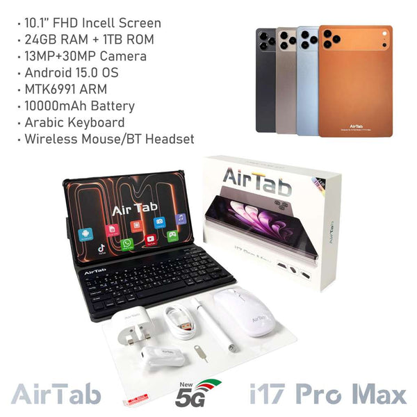 AirTab i17 Pro Max 24 GB and DUAL SIM 5 Stars Premium Edition