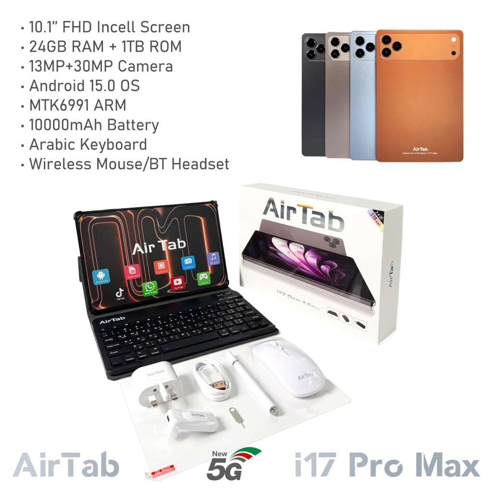 AirTab i17 Pro Max 24 GB and DUAL SIM 5 Stars Premium Edition
