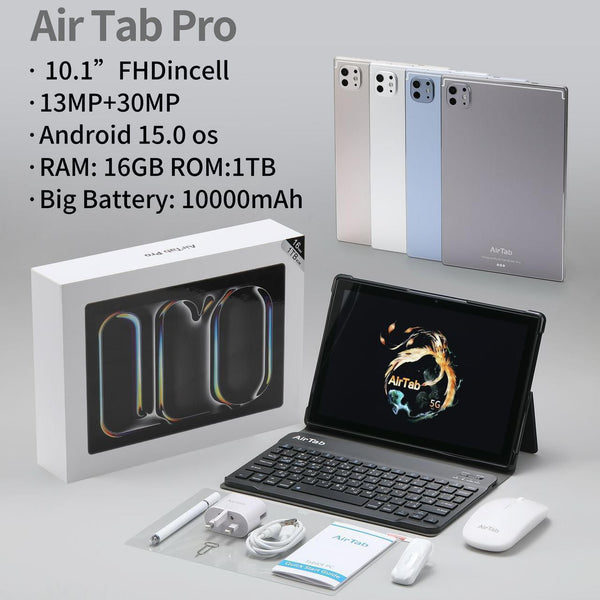 AirTab Pro – 10.1” FHD | 16GB RAM | 1TB ROM | 10000mAh | Android 15