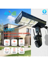 V380 4G Solar Street Light Camera – 4MP Dual Lens, Triple Screen, IP66 Waterproof CCTV Security Camera