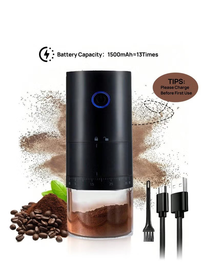 Electric Coffee & Spice Grinder – Portable Grinder with Adjustable Thickness & Large Capacity