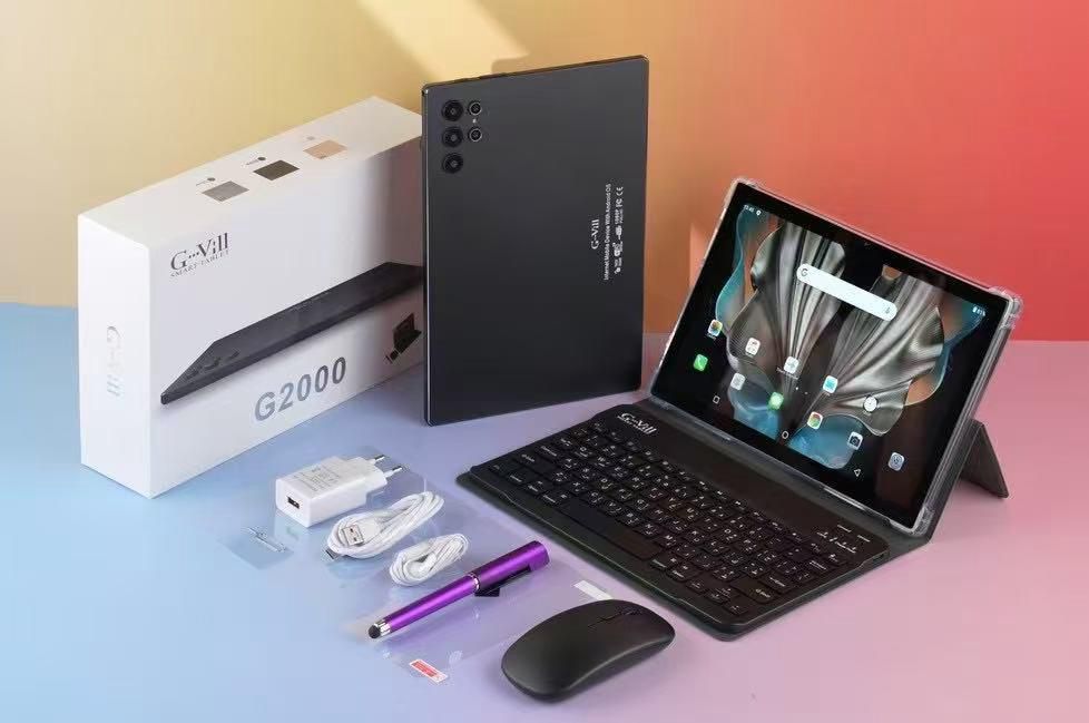 G Vill - G2000 Tablet PC – 10” Display, 2-in-1 Tablet with Keyboard, Stylus & Accessories