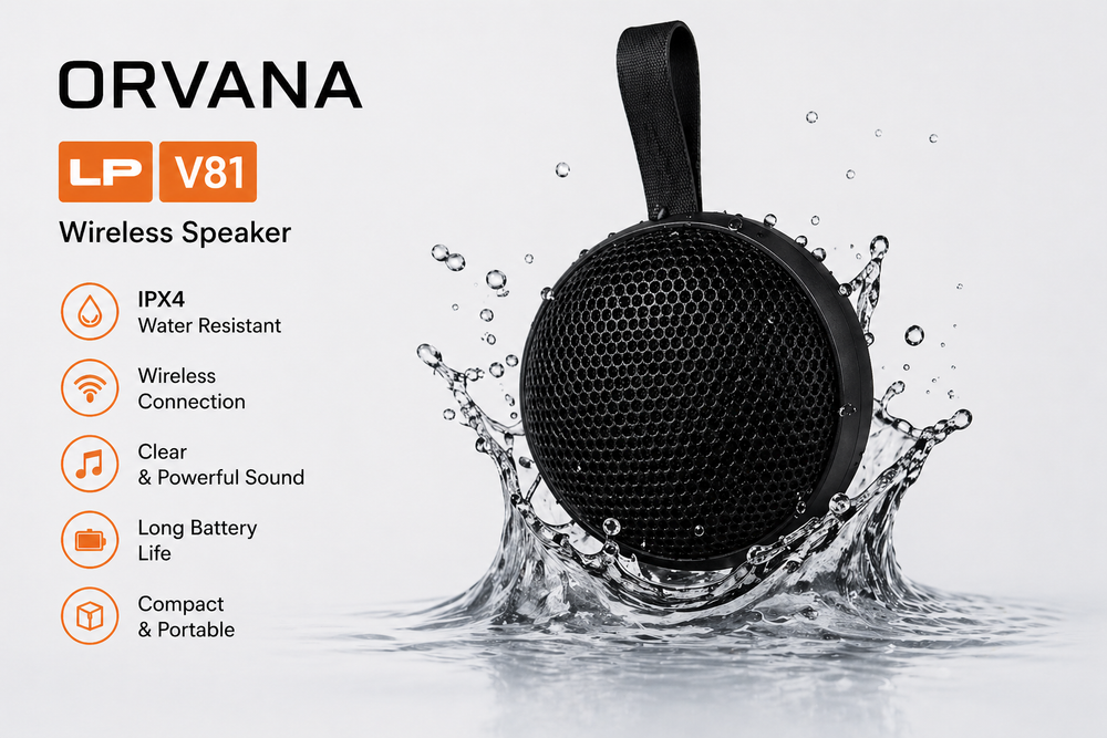 Compact Wireless Speaker – IPX4 Water Resistant Mini Speaker with Powerful Sound