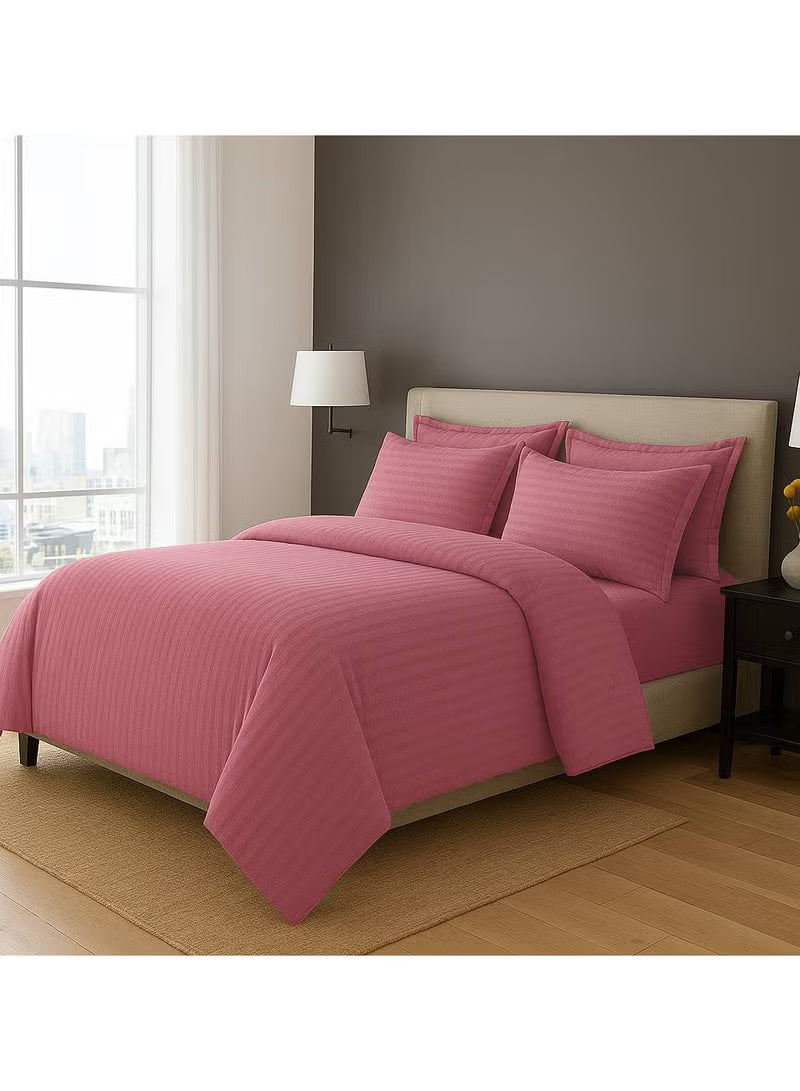 Premium King Size 6-Piece Bedding Set - Pink