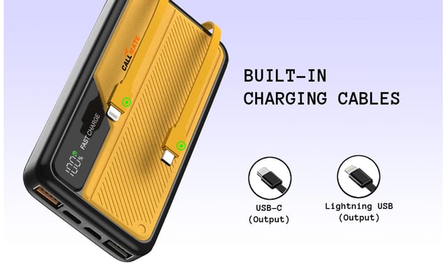 10,000mAh Power Bank – 23W PD 3.0 Fast Charging (Yellow)
