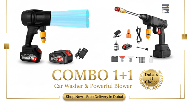 COMBO 1+1: Professional Cordless Car Washer & Powerful Leaf Blower