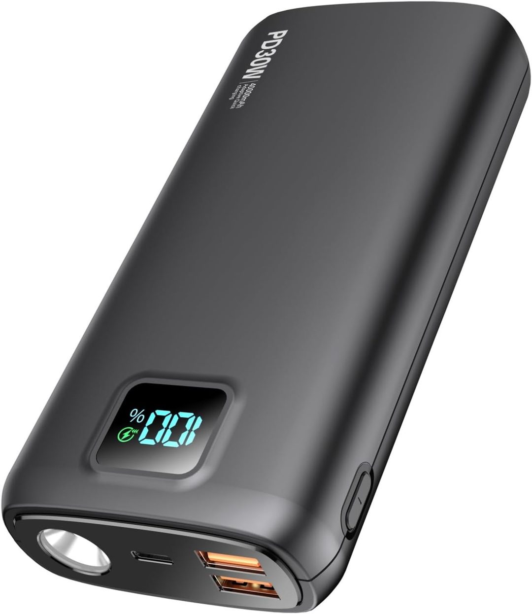 Power Bank 30,000–50,000mAh with LED Display — Standard or Solar, Built-in Torch, Fast Charge
