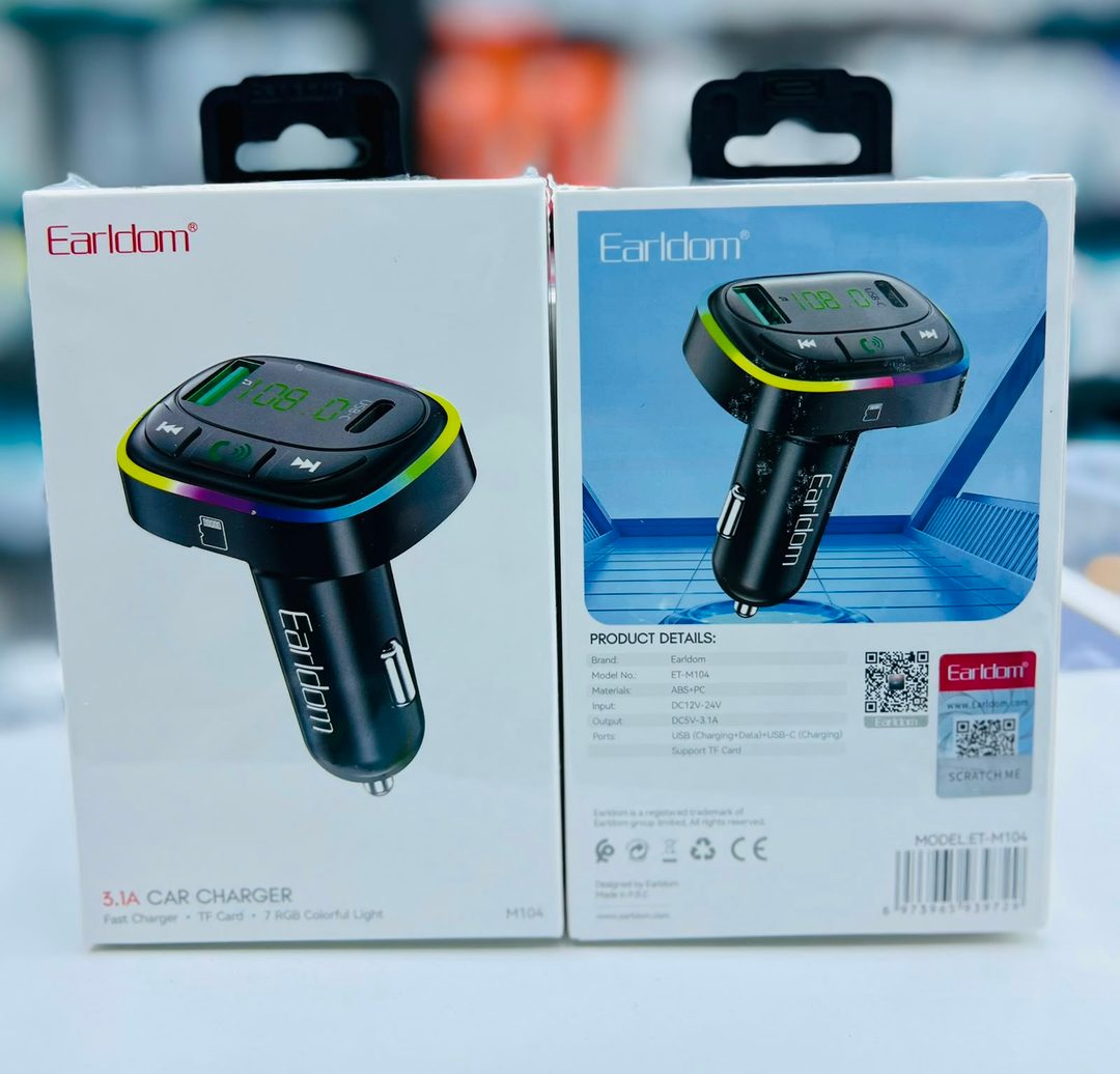 3-in-1 Car Bluetooth FM Transmitter – MP3 Player & Dual USB Fast Charger